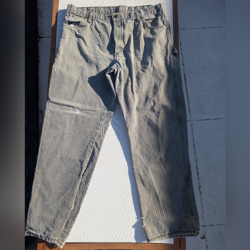 Vintage Dickies 100% Cotton Army Green Cargo Chinos 38x32